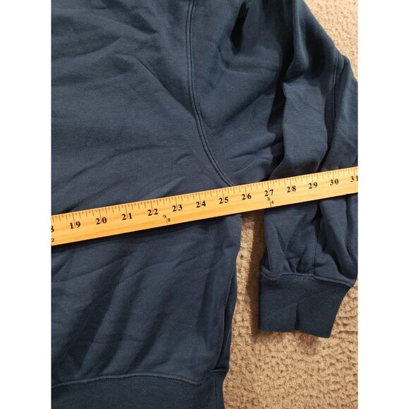 Nike Sweatshirt Women's Large Blue 1/2 Zip Fleece Team Jacket Cotton Stretch - Picture 5 of 12